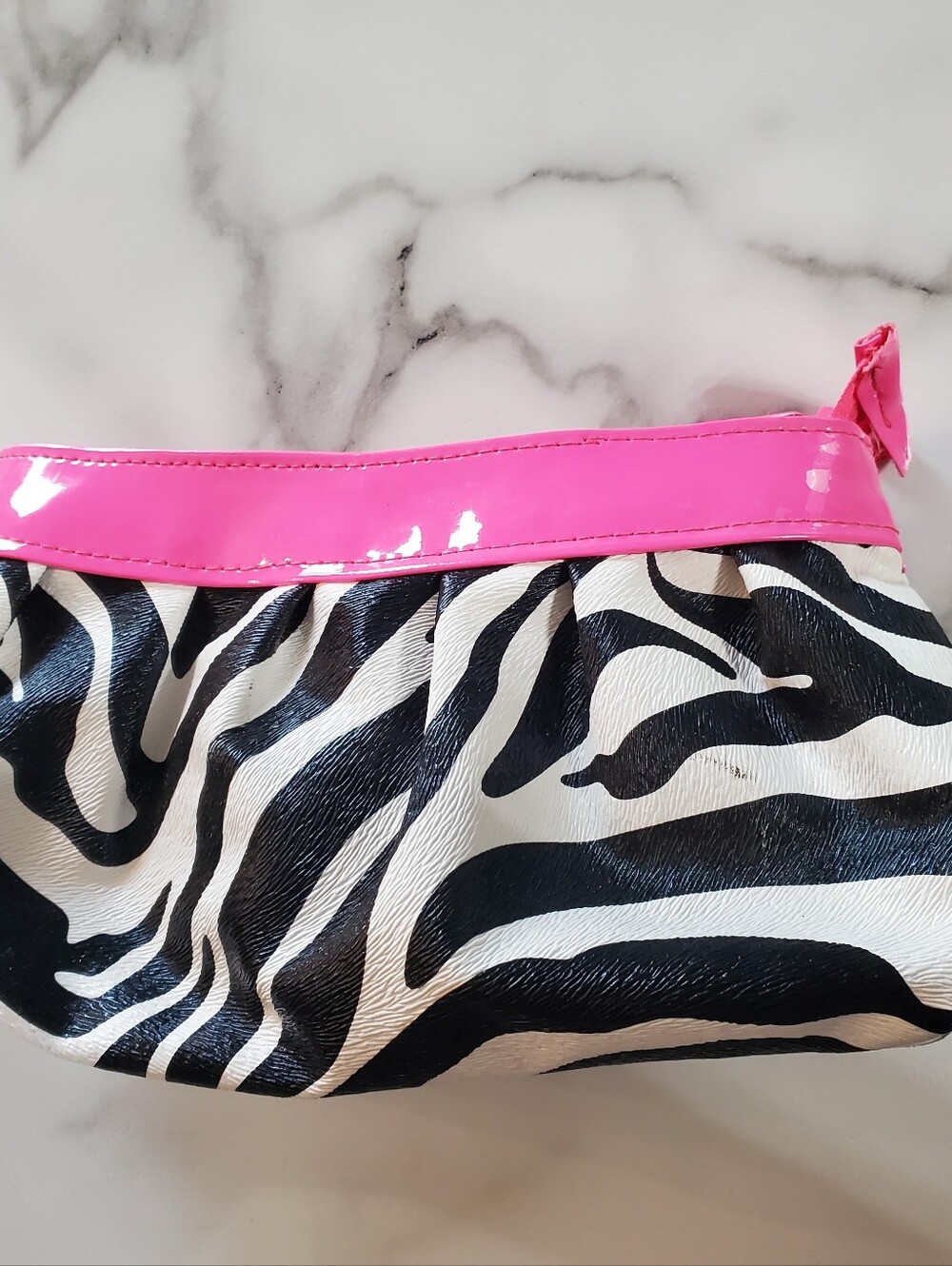 Zebra Print & Hot Pink Make-Up Bag - Picture 15 of 15